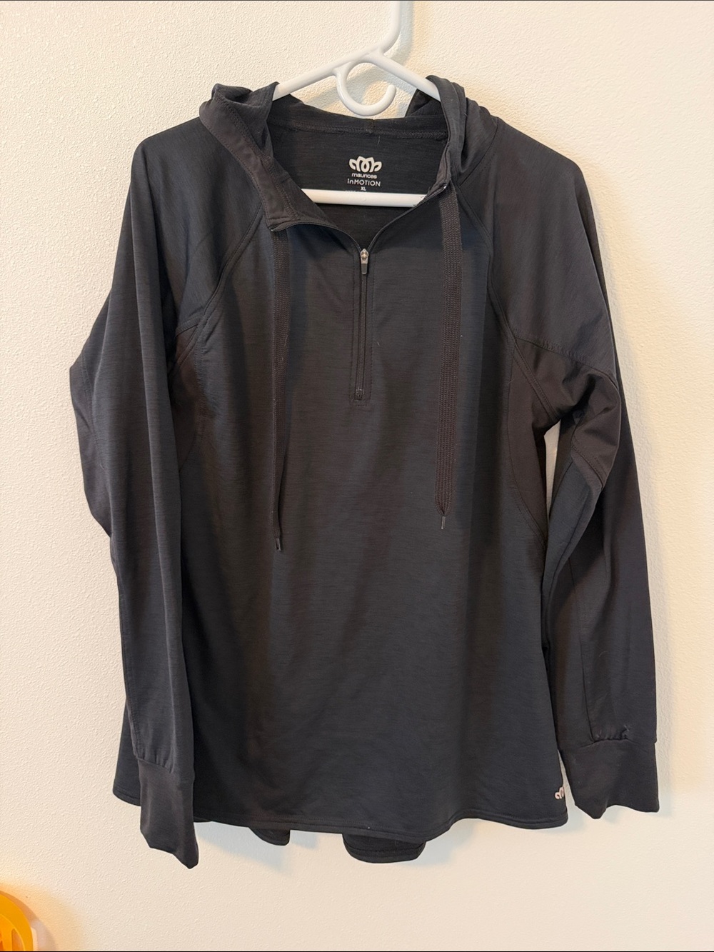 Maurices Black Zip-Front Active Pullover